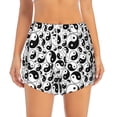 thumbnail image 2 of Salouo Yin And Yang Print Women's 2 in 1 Running Shorts Double-Layer Shorts Athletic Workout Gym Yoga Shorts Running Shorts for Women-XX-Large, 2 of 7