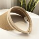 thumbnail image 3 of BRIGHTFUFU Sombrero de playa vacío, portátil, para exteriores, con protección solar, estilo sencillo e informal (café claro)., 3 of 7