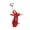 Red, variant on Elegant Handmade Mini Ballet Shoe Key Ornament Ribbon Keyring Pendant Perfect for Key Rings Backpack Decoration