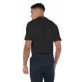 thumbnail image 3 of Ted Lasso Mustache Cotton Polo Shirt, Black, Small, 3 of 6
