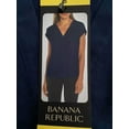 thumbnail image 3 of Banana Republic Ladies' Short Sleeve V-Neck Blouse (Navy, Small), 3 of 4