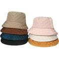 thumbnail image 3 of CoCopeaunt Women Thick Bucket Hat Winter Warm Soft Simple Casual Trendy Chessboard Fisherman Cap, 3 of 3