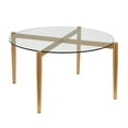 thumbnail image 1 of Pemberly Row 17" Métal Milieu du Siècle Moderne en Laiton et Or Finition Table Basse, 1 of 7