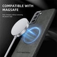 thumbnail image 4 of Allytechgroup Magnetic for Samsung Galaxy S21 Case, Compatible with MagSafe Support Magnetic Car Phone Mount PU Leather Slim Phone Case for Women Men for Samsung Galaxy S21, Gray, 4 of 10