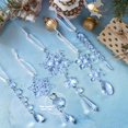 thumbnail image 4 of Adornos navideños GuassLee con forma de copo de nieve acrílico azul, 36 unidades, 4 of 7