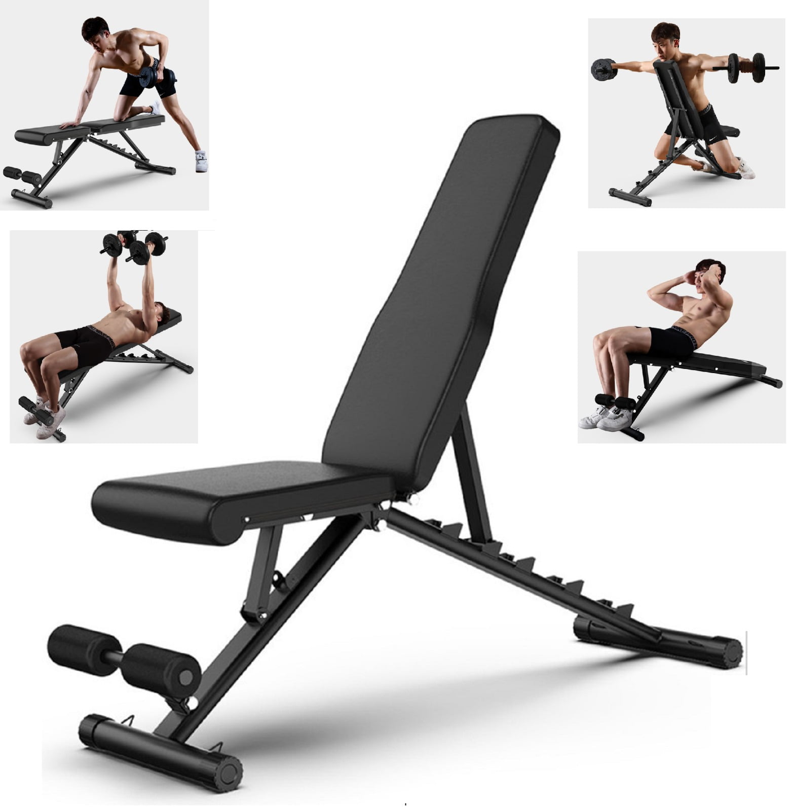 Home Utility Flat Bench w/ Comfortable Padding for Workout & Weight Training 