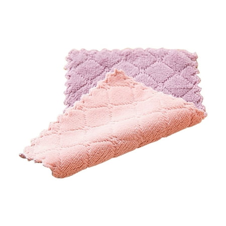 

Buodes Window Cleaning Cloth Kitchen Dish Towels Super Absorbent Kitchen Towels Coral Fleece Cleaning Wipes Machine Washable