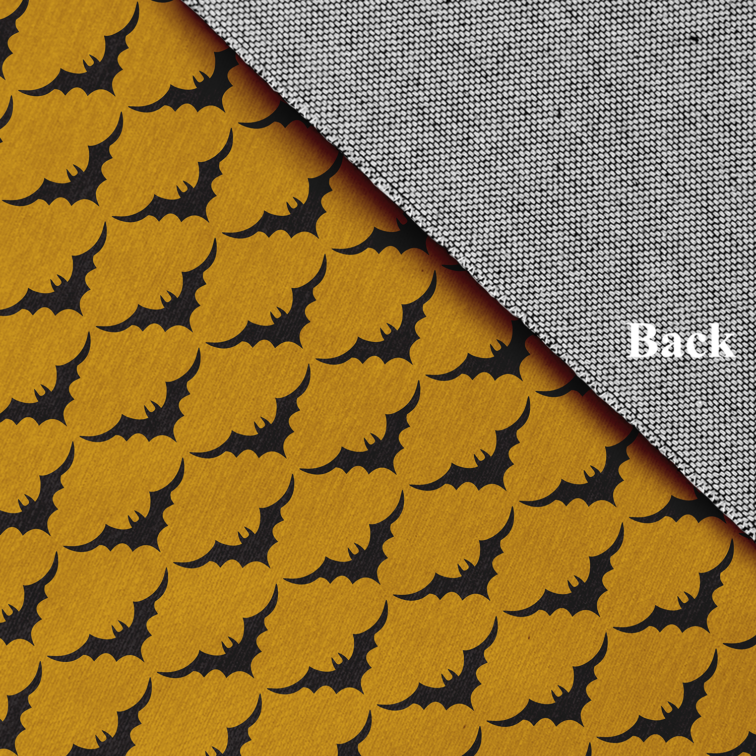 Simply Daisy Bat Colony Autumn Gold Halloween Chenille Area Rug, 18" x 30"