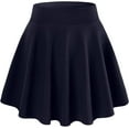 thumbnail image 2 of Women's Casual Stretchy Flared Pleated Mini Skater Skirt with Shorts, 2 of 5