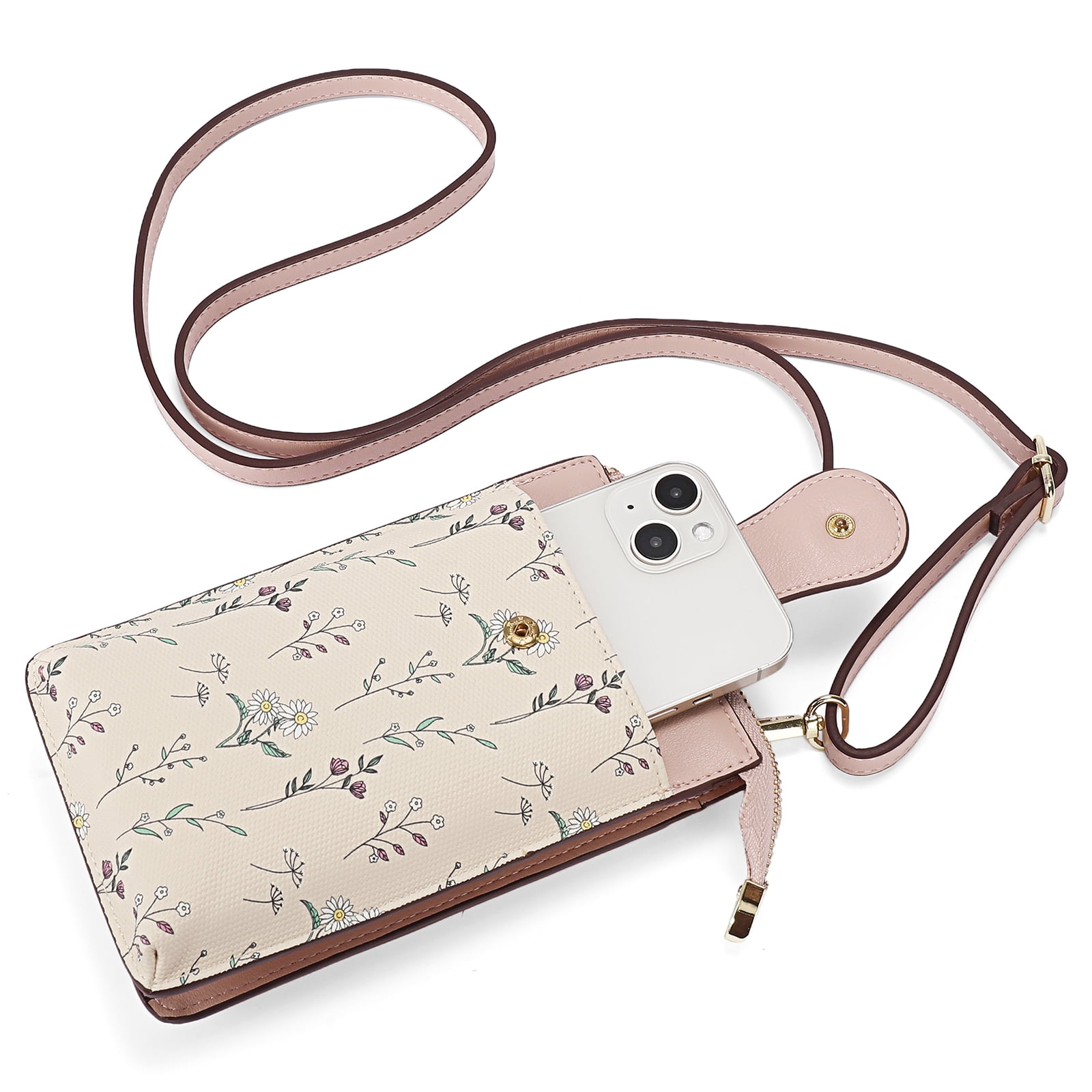 GAEKEAO Small Crossbody Bags for Women Leather Cell Phone Purse Bag Wallet with RFID Blocking Credit Card Slots