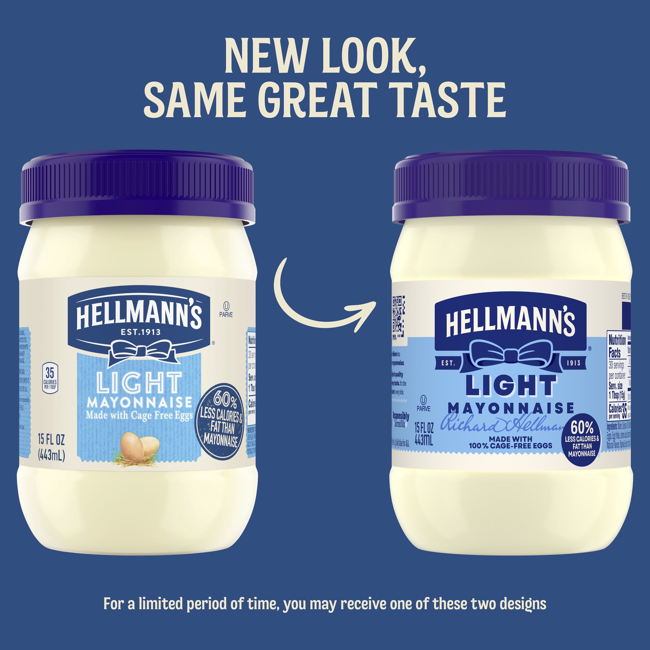 (12 pack) Hellmann's Light Mayonnaise, 15 Fl Oz