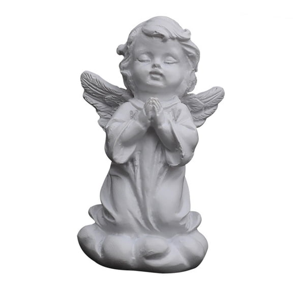 Cute Resin Angel Figurine Peaceful Prayer Statue Desktop Ornaments , Praying Up