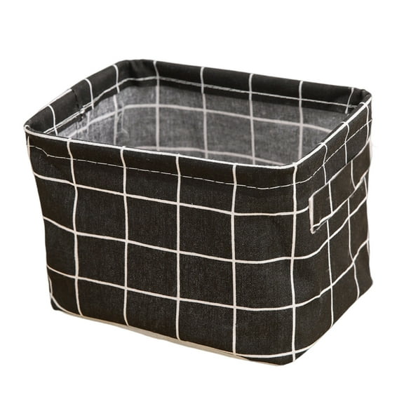 Rovga Basket Of Storagecollapsible Fabric Storage Cubes Organizer With Handles Children'S Foldable Fabric Storage Cube Box Black