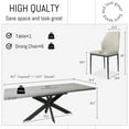 thumbnail image 2 of Jiexi 7 Piece Modern MDF & HPL Board Extendable Dining Table Set, Beige, 2 of 6
