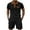 Black Set for Men, variant on Men's Crew Neck Shirt and Shorts Set Short Sleeve 2 Piece Half Zip Closure Trendy for Street Daily Blue M