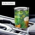 thumbnail image 5 of SKYSONIC St. Patrick's Day Tumbler Stainless Steel Double Wall Vacuum Reusable Insulated Mug with Straw and Built-in Coaste for Cold and Hot Beverages, 12oz, 5 of 7