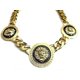 thumbnail image 2 of Gold Lion Head Gold Chain Head Bib Necklace Pendant Lion Choker Jewelry, 2 of 3
