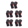 thumbnail image 1 of Transemion 2pièces Genou Réglable Soutien Compression Manches Léger et Durable Antidérapant Genou Pad Rouge M 5Set, 1 of 6