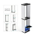 thumbnail image 2 of Étagère à CD, Rack de Rangement pour CD, Tour de Rangement pour Disques de Jeux CD, Support Universel pour Disques Blu-ray de Jeu, Étagère d'Exposition de Disques pour PS5 / Console de Jeu, Capacité Maximale de 36 Disques, 2 of 6