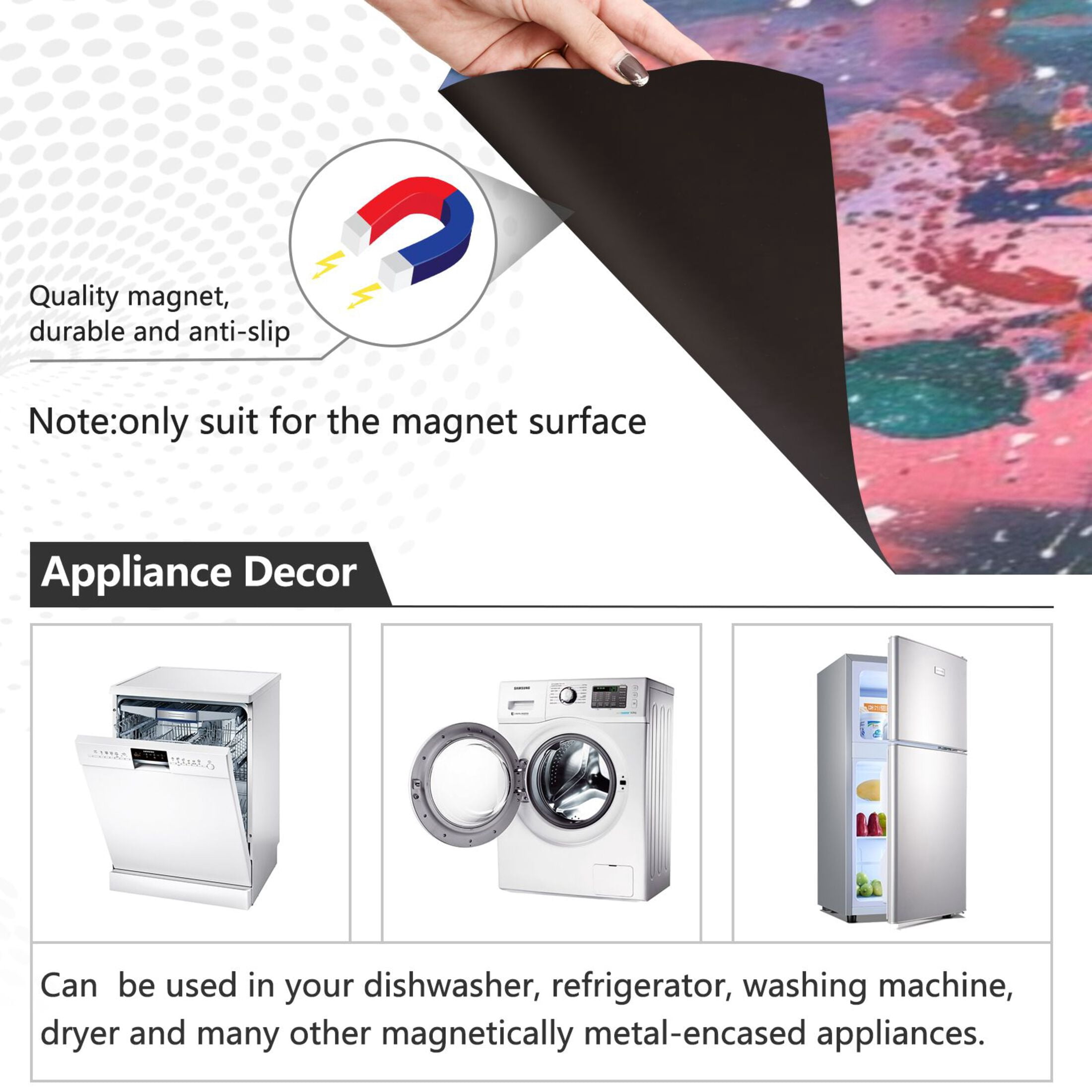 Dishwasher Magnetic Sticker 23x26 Inch Refrigerator Magnetic Sticker Washing Machine Magnetic Sticker Kitchen Panel Magnetic Sticker Home Decor Pink Sunset and Night