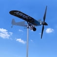 thumbnail image 3 of Airplane wind vane garden decoration Bracket model metal crafts airplane, 3 of 8