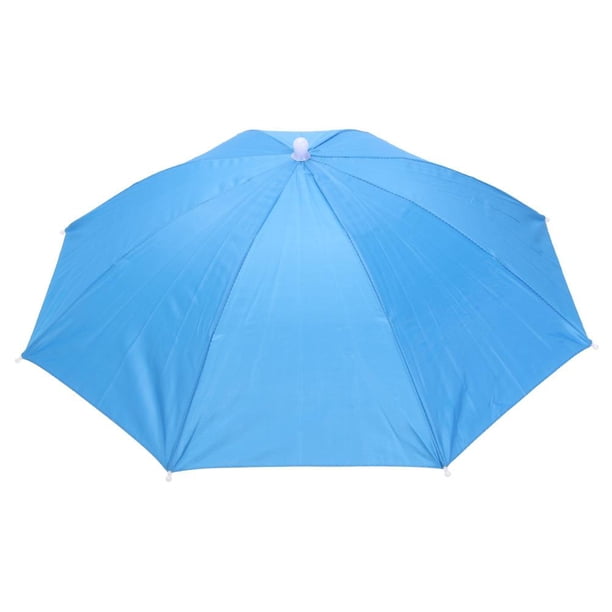 Ygjytge Head Umbrella Hat con Banda Elástica Anti-Lluvia para Pesca al Aire Libre (Azul Oscuro)