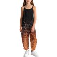 thumbnail image 3 of Fancifize Kids Girls Sleeveless Overalls Pants Casual Loose Straight Leg Jumpsuits Teens Printed Tie Dye Rompers 5-16 Years, 3 of 8