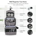 thumbnail image 3 of Bolso de Cosméticos Irfora Neceser portátil con gancho para colgar Bolsa de viaje para artículos de tocador Bolsa de cosméticos resistente al agua Organizador de maquillaje de viaje Organiza Irfora Bolso de Cosméticos, 3 of 5