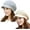Beige+Gray, variant on 2PCS Women Winter Warm Knit Hat Slouchy Beanie Cap with Visor