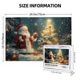 thumbnail image 5 of 1000 PCS Christmas Tree & Santa Claus 1000 Piece Wooden Puzzle For Adults,Stunningly Vibrant Colors,Stunning Artwork Of Christmas Tree & Santa Claus,Great For Relaxation And Display For Puzzle Lovers, 5 of 6