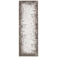 thumbnail image 2 of Hasoo Washable Runner Rug Modern Border Abstract Area Rug for Hallway Indoor Floor Cover, 2' x 6' Brown, 2 of 6