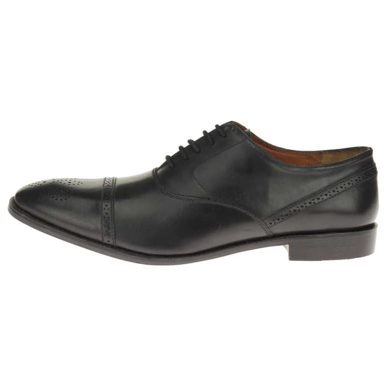 Luciano Natazzi Mens Dress Shoes Full Grain Leather Cap-Toe 