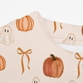 thumbnail image 6 of Halloween Knitted Sweater Cardigan for Girls Pumpkin Print Sweet Lovely Fall Long Sleeve Button Down Tops, 6 of 8