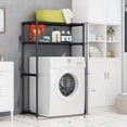 thumbnail image 6 of Over Washer Shelf - Over the Washer Storage Shelf, Multi-Scene Toilet Organizer for Laundry Room/Bathroom/Closet, Black/White Organizer Rack, 6 of 7