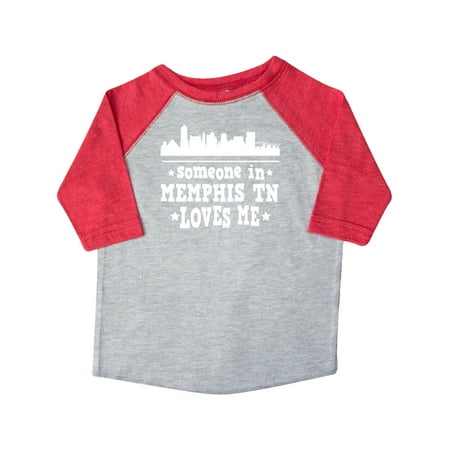

Inktastic Memphis Tennessee Someone Loves Me Skyline Gift Toddler Boy or Toddler Girl T-Shirt