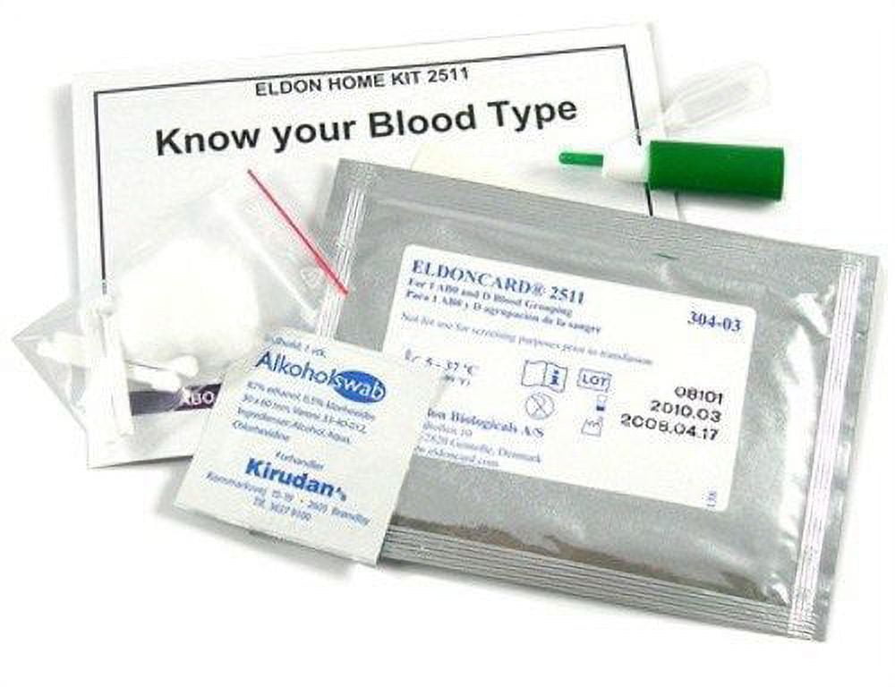  Original Home Blood Typing Kit - New Package + Improved Lancet  (1 kit) : Health & Household