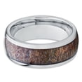 thumbnail image 2 of Silly Kings 8mm Deer Antler Tungsten Carbide Wedding Ring Silver Band Men & Women Comfort Fit, 2 of 3