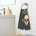 thumbnail image 7 of joogoo 2 PCs Hand Towels Sets Flowers on Skull Cotton Face Towel Bathroom Decorative, 7 of 7
