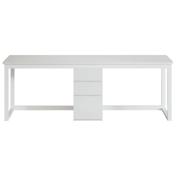Resenkos 78.7-Inch White Double Office Desk for 2 People with 3 Drawers