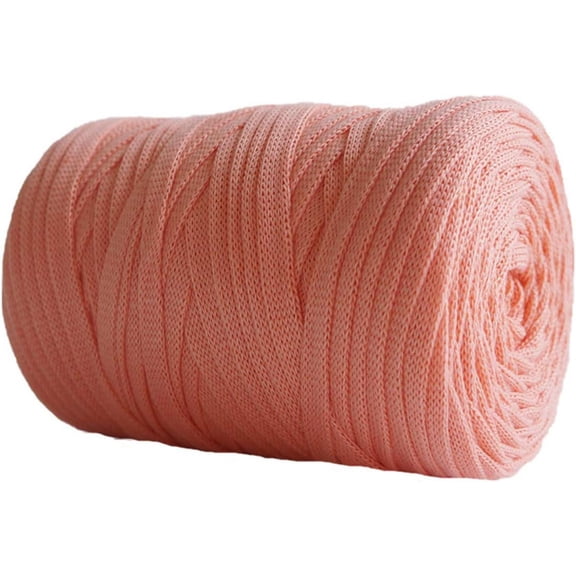 Nvzi 250g 8.1oz Soild Color Fancy Yarns DIY Bag Handbag Carpet Cushion Cotton Cloth T-Shirt Yarn Knitting Crochet Yarn Pet Cave Basket Crochet Bag Fabric Yarn, Pink Orange