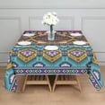 thumbnail image 3 of Yellow Geometric Boho Pattern Square Tablecloth,Waterproof Square Table Cover,Wipeable Spillproof Washable Table Cover for Home Kitchen Party Decor 60"x60"(152x152cm), 3 of 6