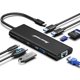 thumbnail image 1 of Hub USB C Hiearcool 8 en 1 4K @60Hz HDMI 100 W PD Ethernet, 1 of 7