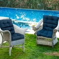thumbnail image 5 of Costway 22''x44'' Back Chair Cushion Tufted Pillow Patio Seating Pad Blue, 5 of 12