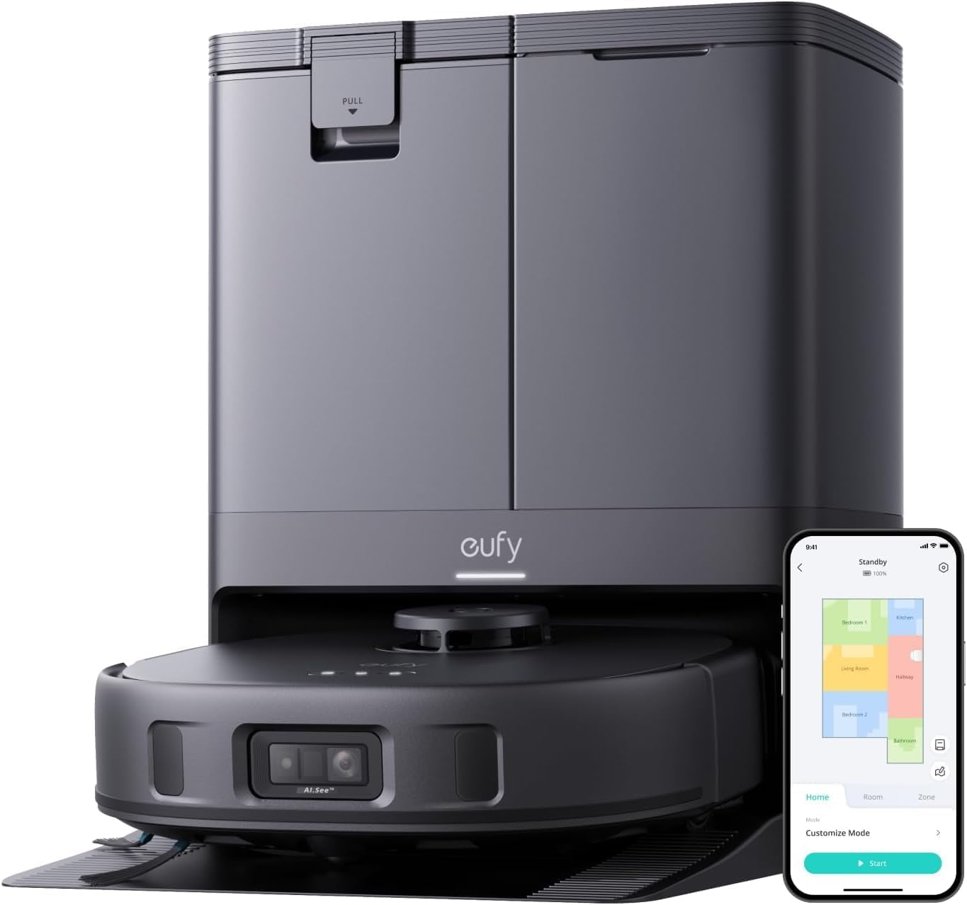 【未使用】Eufy X10 Pro Omni eufy X10 Pro Omni Robot Vacuum and Mop, 8,000 Pa Suction, Dual