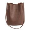 Bucket Bag For Women Fashion Crossbody Bag Pu Leather Shoulder Bag Decor Bag (Dark Brown)