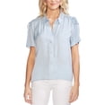 thumbnail image 1 of Blusa con botones en los hombros y cordón Vince Camuto para mujer azul extragrande, 1 of 1
