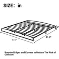 thumbnail image 2 of King size 6-pulgada heavy duty metal platform marco de cama con midfoot structure y arched design - no box spring, noise-free, 2 of 7