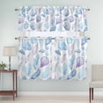 thumbnail image 5 of Pastoral Flowers Curtain Valances Set Watercolor Colorful Plants Leaves Kitchen Curtains 36&nbsp;inch Length Rod Pocket Valance and Tiers 3 Piece Set Small Bedroom Bathroom Laundry Decor, 5 of 9
