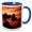 Blue/White, variant on 3drose, Hawaii, Big Island. Sunset Over Palm Grove - Us12 Bja0008 - Jaynes Gallery, 11oz Two-tone Yellow Mug