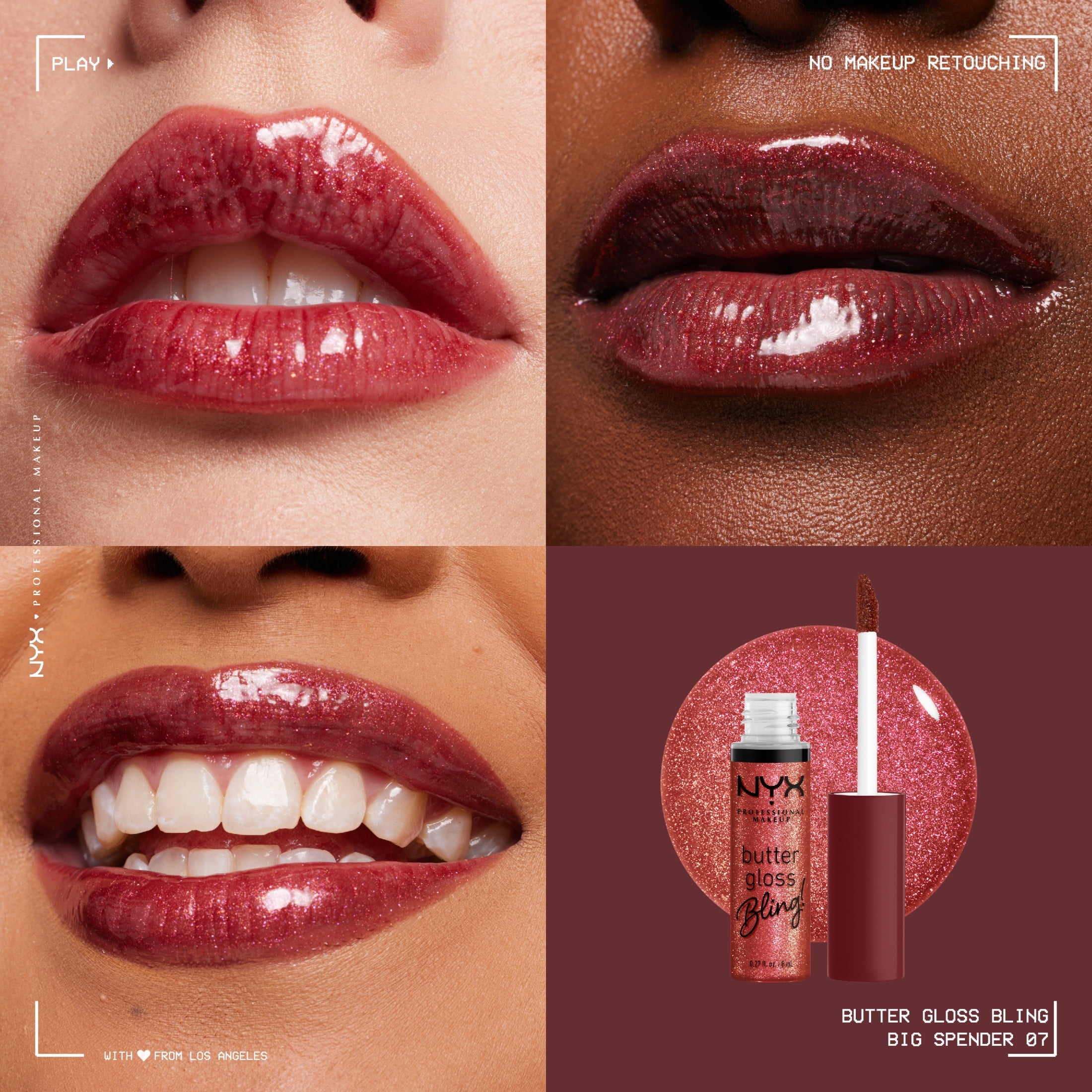 NYX Professional Makeup Butter Gloss Bling, Non-Sticky Lip NYX Professional Makeup Butter Gloss Bling, Non-Sticky Lip